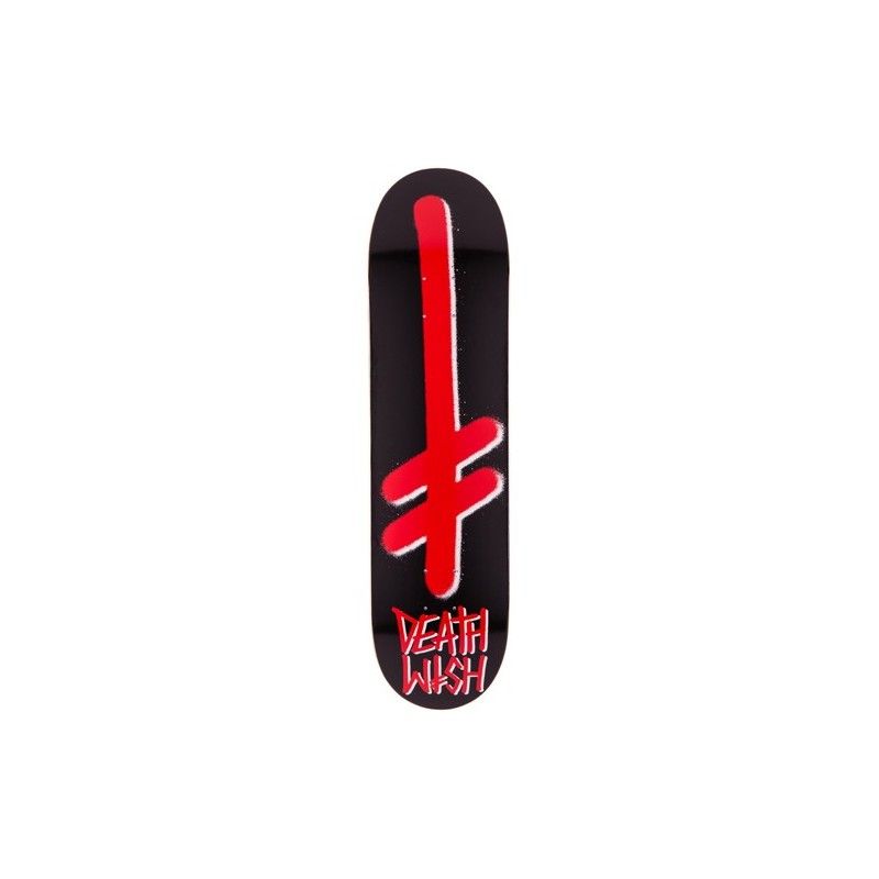 Deck Deathwish Gang Logo Black Red - 8.0"