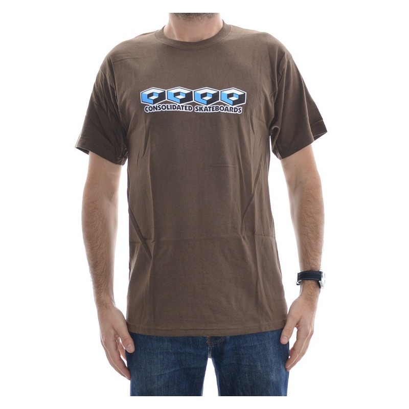 T-Shirt Consolidated 4 Cubes - Brown
